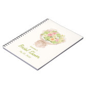 pink bouquet Bridal Shower Notizblock (Linke Seite)