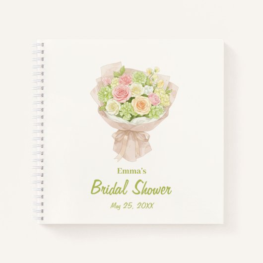 pink bouquet Bridal Shower Notizblock (Vorderseite)