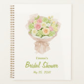 pink bouquet Bridal Shower Planer (Vorderseite)