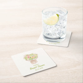 pink bouquet Bridal Shower Rechteckiger Pappuntersetzer