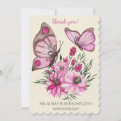 Pink Bouquet Einladung (Rückseite)