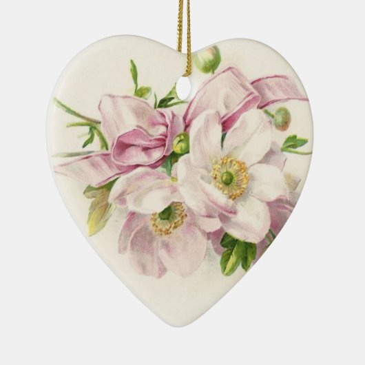 Pink Bouquet Keramik Ornament (Rechts)