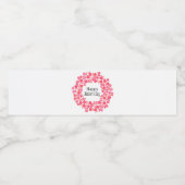 Pink Bouquet Mutter Wasserflaschenetikett (Einzelnes Label)