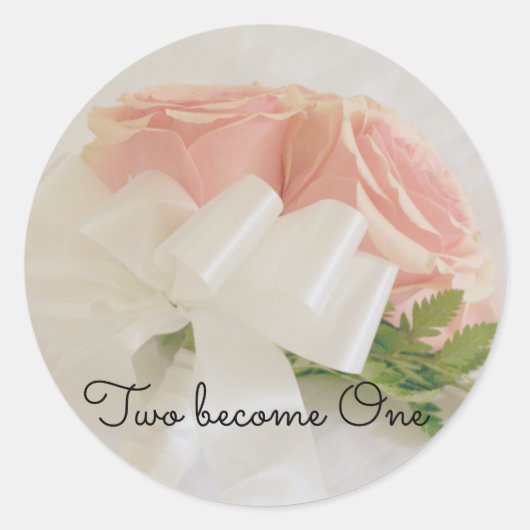 Pink Bouquet Runder Aufkleber (Vorderseite)