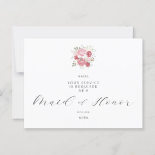 Pink Bouquet wird meine Trauzeugin sein Postkarte