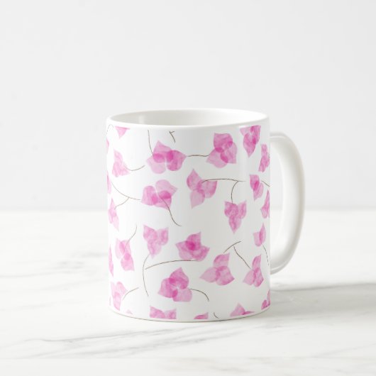 Pink Bourgenvilla Tasse (VorderseiteRechts)