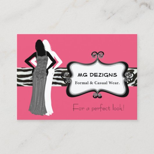 PINK Boutique Business Cards Visitenkarte (Vorderseite)