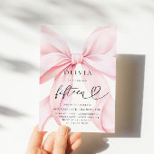 Pink Bow 15th Birthday Party Einladung