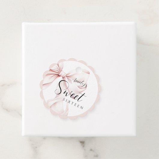 Pink Bow 16 . Geburtstag Geburtstag Geschenkanhänger (Beispiel)