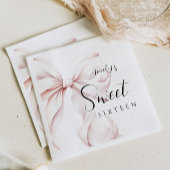 Pink Bow 16 . Geburtstag Geburtstag Serviette