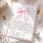 Pink Bow 16 . Geburtstag Geburtstagseinladung Einladung<br><div class="desc">Pink Bow 16 . Geburtstag Geburtstag Einladung mit geschliffenen Kanten für eine moderne Bugaästhesie 16. Geburtstagsfeier</div>