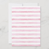 Pink Bow 1. GeburtstagsGirl-Party Einladung (Rückseite)