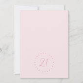 Pink Bow 21 Geburtstag Einladung (Rückseite)