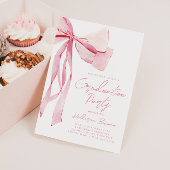 Pink Bow Abschluss Einladung