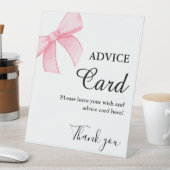 Pink Bow Adress Brautparty Sockelschild (In Situ)