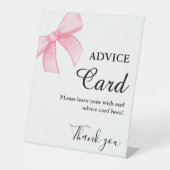 Pink Bow Adress Brautparty Sockelschild (Vorderseite)