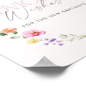 Pink Bow Advice and wishes for graduate Poster (Ecke)