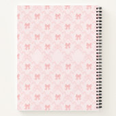 Pink Bow Aesthetic Notebook – Cute & Feminine Jour Notizblock (Rückseite)