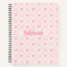 Pink Bow Aesthetic Notebook – Cute & Feminine Jour Notizblock