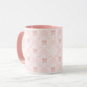 Pink Bow Aesthetic Notebook – Cute & Feminine Jour Tasse (Vorderseite Links)