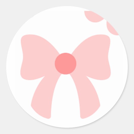 Pink Bow Aesthetic Sticker (Vorderseite)