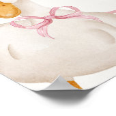 Pink Bow Albern Gänse Coquette Geburtstag Willkomm Poster (Ecke)