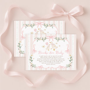 Pink Bow Albern Goose Books for Baby Girl Begleitkarte