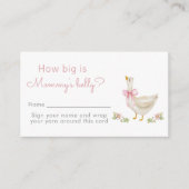 Pink Bow Alberne Gans Wie groß ist der Bauch Begleitkarte (Vorderseite)