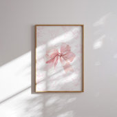 Pink Bow Angel Wall Art Poster