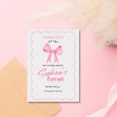 Pink Bow Aqiqah Einladung