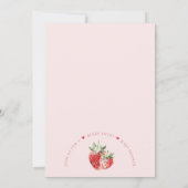 Pink Bow Arch Berry Sweet Baby Dusche Einladung (Rückseite)