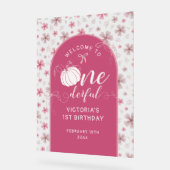 PINK BOW & ARCH FALL PUMPKIN FLOWERS BIRTHDAY ACRYLSCHILD (Winkel)