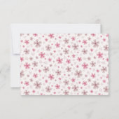 PINK BOW & ARCH FALL PUMPKIN FLOWERS BIRTHDAY DANKESKARTE (Rückseite)