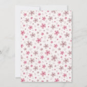 PINK BOW & ARCH FALL PUMPKIN FLOWERS BIRTHDAY EINLADUNG (Rückseite)