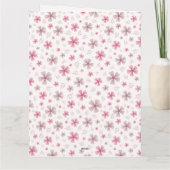 PINK BOW & ARCH FALL PUMPKIN FLOWERS BIRTHDAY KARTE (Rückseite)