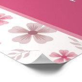 PINK BOW & ARCH FALL PUMPKIN FLOWERS BIRTHDAY POSTER (Ecke)