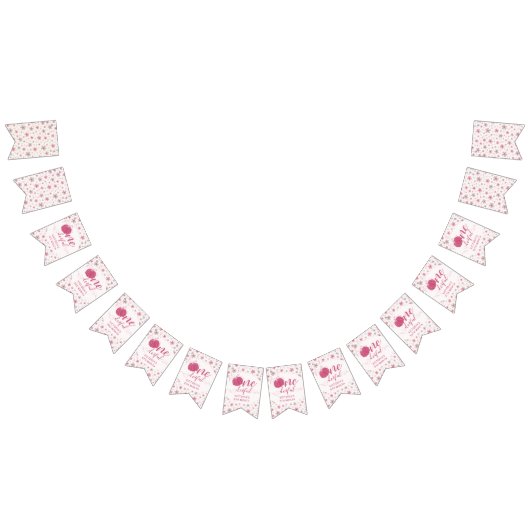 PINK BOW & ARCH FALL PUMPKIN FLOWERS BIRTHDAY WIMPELKETTE (Alle)