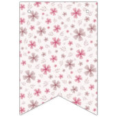 PINK BOW & ARCH FALL PUMPKIN FLOWERS BIRTHDAY WIMPELKETTE (Zweite Fahne)