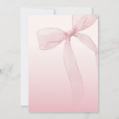 Pink Bow Arch Frame Girl 20th Birthday Invitation Einladung (Rückseite)