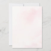 Pink Bow auf Cloud Nine Baby Dusche Einladung (Rückseite)