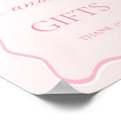 Pink Bow Baby Duschbücher und Geschenke Poster (Ecke)