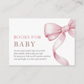 Pink Bow Baby Dusche Begleitkarte (Vorderseite)