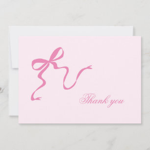 Pink Bow Baby Dusche Danke Karte