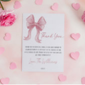 Pink Bow Baby Dusche Danke Karte