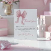 Pink Bow Baby Dusche Danke Karte
