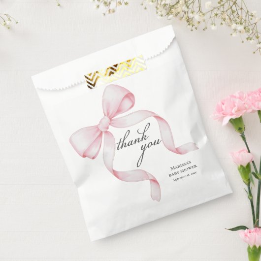Pink Bow Baby Dusche Gefälligkeitstaschen Geschenktütchen (Versiegelt)