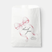 Pink Bow Baby Dusche Gefälligkeitstaschen Geschenktütchen (Vorderseite)