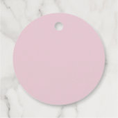 Pink Bow Baby Dusche Geschenkanhänger (Rückseite)