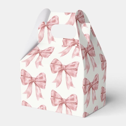 Pink Bow Baby Dusche Geschenkschachtel (Rückseite)