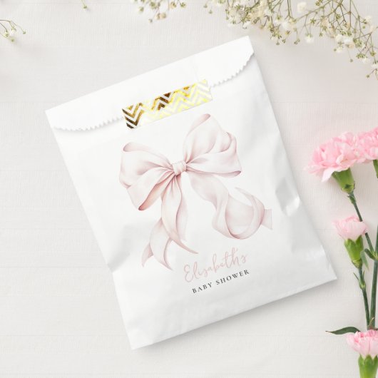 Pink Bow Baby Dusche Geschenktütchen (Versiegelt)
